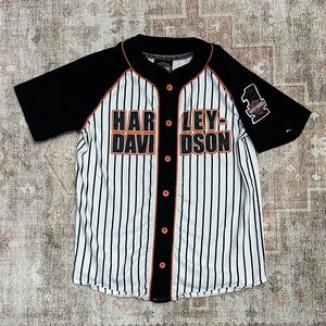 Kids Harley Davidson Motorcycle Baseball Shirt